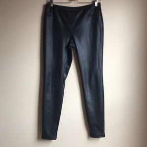 Black leather like leggings